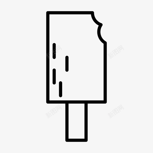 冰淇淋冰激凌冰棍图标svg_新图网 https://ixintu.com 冰棍 冰淇淋 冰激凌 大纲 工具