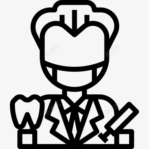 牙医职业13直系图标svg_新图网 https://ixintu.com 牙医 直系 职业13