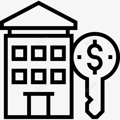 物业租赁物业投资4线性图标svg_新图网 https://ixintu.com 物业 租赁物业投资4 线性