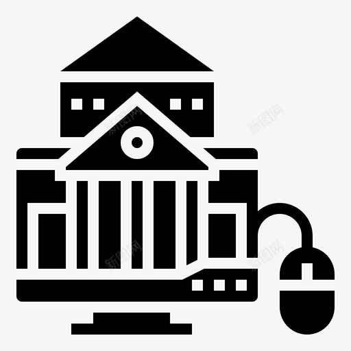 网上银行业务数字金融图标svg_新图网 https://ixintu.com 数字 网上银行业务 金融 金融科技