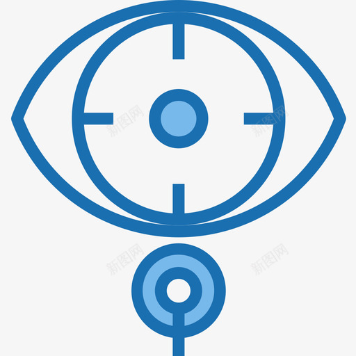眼科医疗保健10蓝色图标svg_新图网 https://ixintu.com 医疗保健 眼科 蓝色