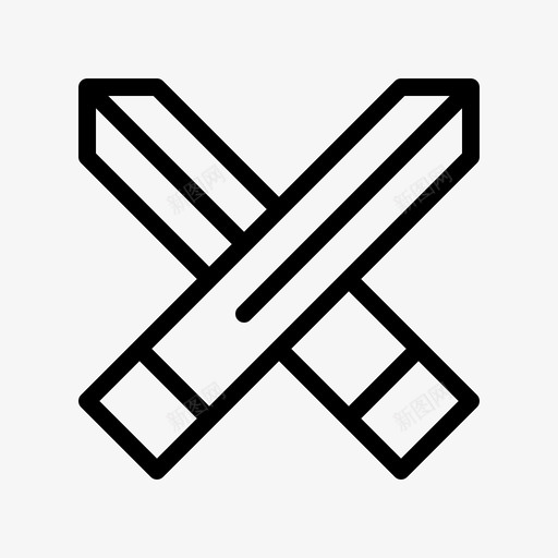 滑雪板加拿大直线型图标svg_新图网 https://ixintu.com 加拿大 滑雪板 直线 线型