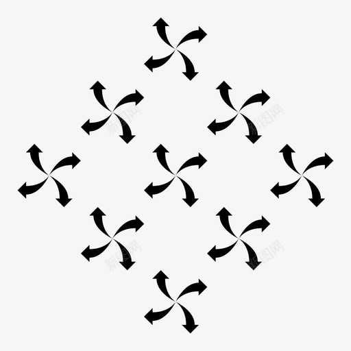 图案箭头画笔图标svg_新图网 https://ixintu.com 几何 图案 填充 瓷砖 画笔 箭头