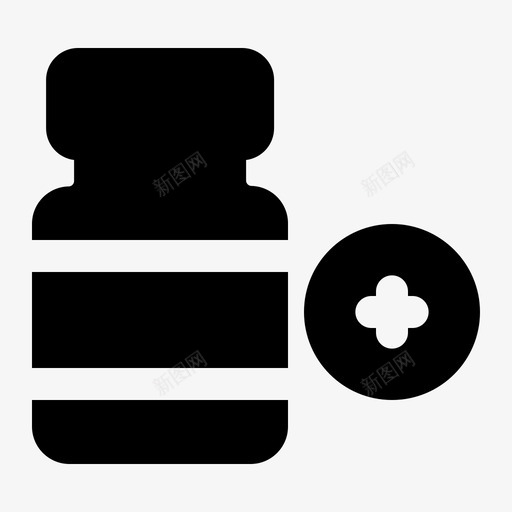 药丸胶囊保健品图标svg_新图网 https://ixintu.com 保健品 胶囊 药丸 药品 药片 药瓶