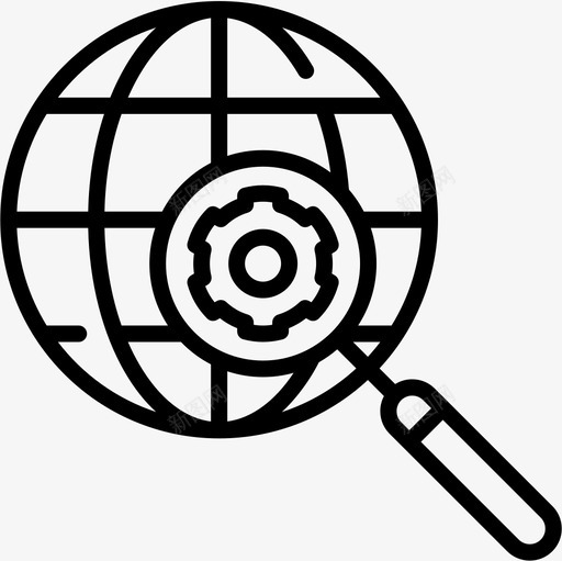 搜索互联网技术19线性图标svg_新图网 https://ixintu.com 互联网 技术 搜索 线性