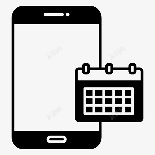 日程表日历手机图标svg_新图网 https://ixintu.com 手机 日历 日期 日程表 活动