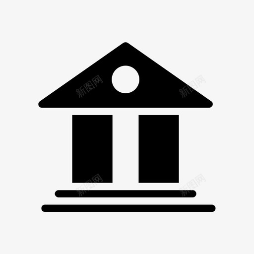 银行大厦法院图标svg_新图网 https://ixintu.com 大厦 法院 购物 购物线路和字形 金融 银行