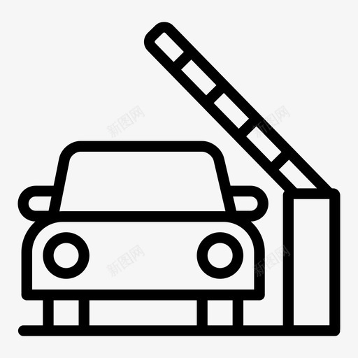 停车门汽车停车场图标svg_新图网 https://ixintu.com 停车场 停车门 智能城市1 汽车