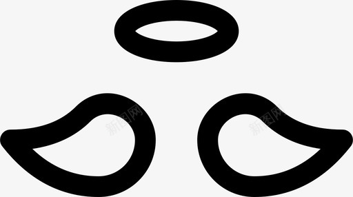 天使神圣光环图标svg_新图网 https://ixintu.com 光环 历史 圣徒 天使 神圣 翅膀