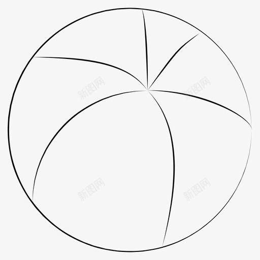 球沙滩球手绘夏天图标svg_新图网 https://ixintu.com 手绘夏天 沙滩球 球