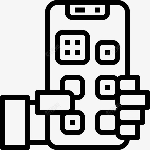 移动应用数字营销102线性图标svg_新图网 https://ixintu.com 应用 数字 移动 线性 营销