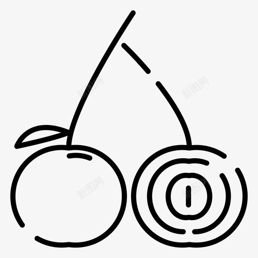 樱桃白藜芦食物图标svg_新图网 https://ixintu.com 樱桃 水果 水果图标 白藜芦 食物