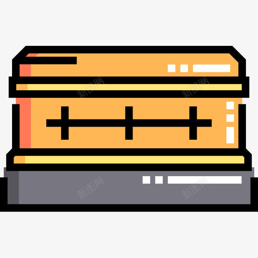 棺材葬礼2线性颜色图标svg_新图网 https://ixintu.com 棺材 线性 葬礼 颜色