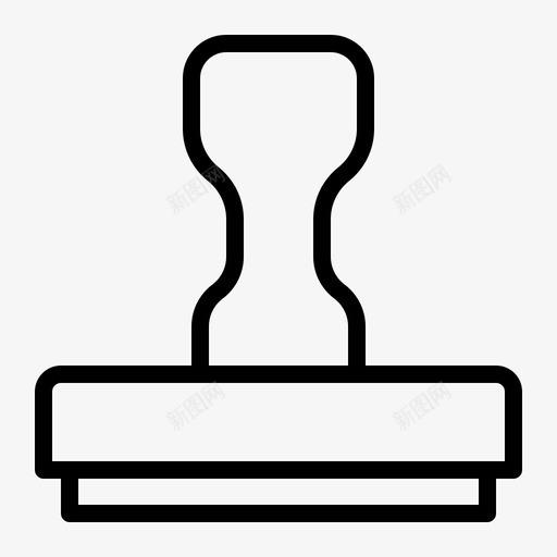 印章验收批准图标svg_新图网 https://ixintu.com 办公室 印章 批准 橡皮图章 轮廓 验收