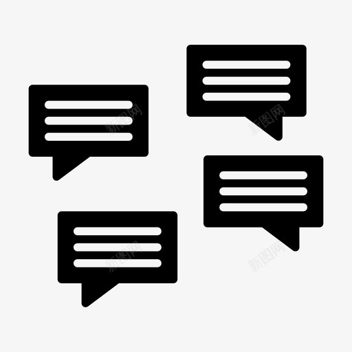 聊天交谈留言图标svg_新图网 https://ixintu.com 交谈 办公设备 留言 聊天 谈话