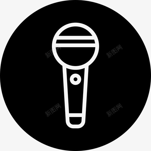 麦克风音频唱歌图标svg_新图网 https://ixintu.com 唱歌 电子徽章 音频 麦克风
