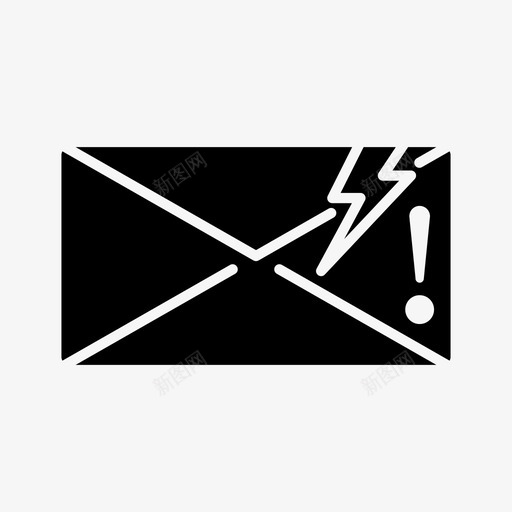 错误警报电子邮件图标svg_新图网 https://ixintu.com 不存在 丢失 找不到 没有响应 电子邮件 警报 错误
