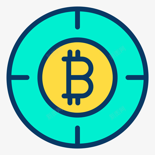 Target比特币98线性颜色图标svg_新图网 https://ixintu.com Target 比特币98 线性颜色