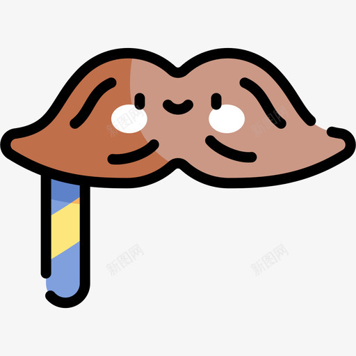 胡子新年25线形颜色图标svg_新图网 https://ixintu.com 新年 线形 胡子 颜色