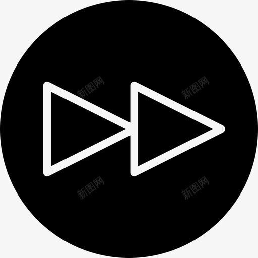 快进箭头媒体图标svg_新图网 https://ixintu.com 媒体 徽章 快进 用户界面 箭头 音乐