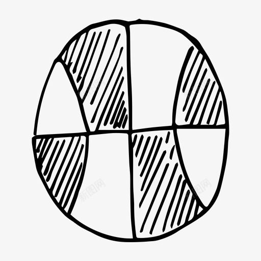 篮球素描运动图标svg_新图网 https://ixintu.com 篮球 素描 运动