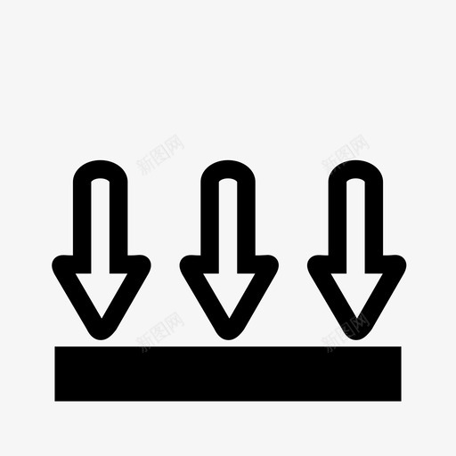 箭头向下结束图标svg_新图网 https://ixintu.com 向上 向下 符号 箭头 结束