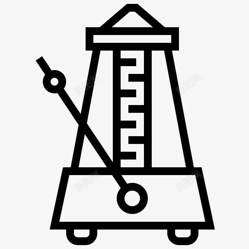 节拍器音乐和多媒体8线性图标svg_新图网 https://ixintu.com 多媒体 线性 节拍器 音乐