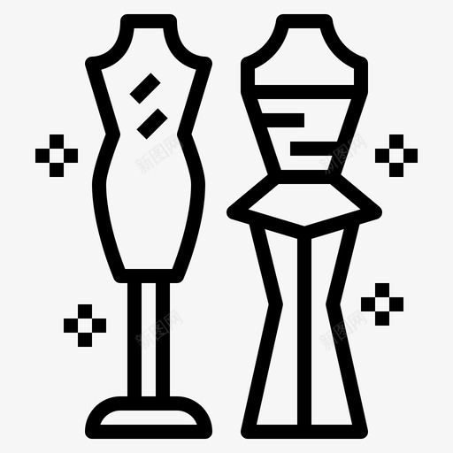 时尚服装优雅图标svg_新图网 https://ixintu.com 优雅 时尚 时尚偶像 服装