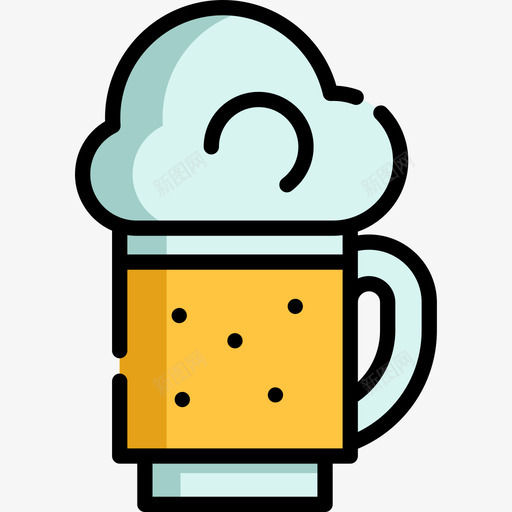 啤酒杯新年20线性颜色图标svg_新图网 https://ixintu.com 啤酒杯 新年 线性 颜色