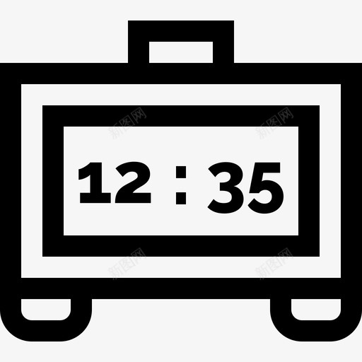 数字时钟速度表时间7线性图标svg_新图网 https://ixintu.com 度表 数字 时钟 时间 线性 速度