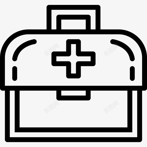 急救箱背包式直线式图标svg_新图网 https://ixintu.com 急救箱 直线式 背包