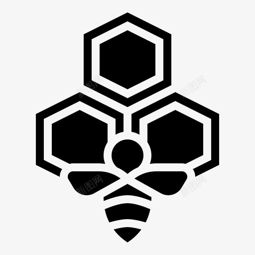 蜂巢蜂房蜜蜂图标svg_新图网 https://ixintu.com 元素 蜂巢 蜂房 蜜蜂 雕文