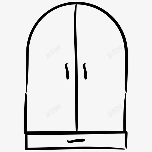 衣柜抽屉家具手绘图标svg_新图网 https://ixintu.com 家具手绘图标 抽屉 衣柜