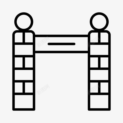 公园拱门户外公园入口图标svg_新图网 https://ixintu.com 公园入口 公园拱门 周末 娱乐 户外
