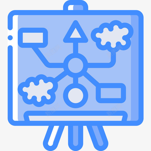流程图行动和提醒2蓝色图标svg_新图网 https://ixintu.com 提醒 流程图 蓝色 行动