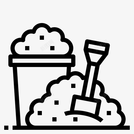 沙滩水桶夏天图标svg_新图网 https://ixintu.com 夏天 水桶 沙滩