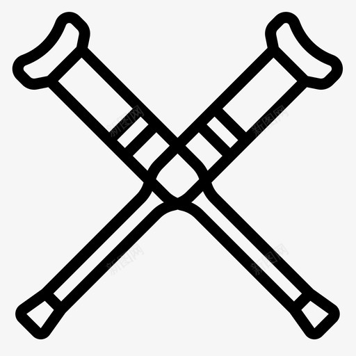 拐杖折断残疾图标svg_新图网 https://ixintu.com 医疗 受伤 折断 拐杖 残疾 腿部