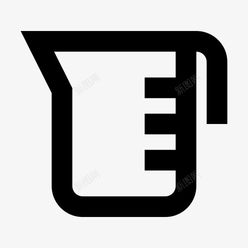 量杯厨房食谱图标svg_新图网 https://ixintu.com 厨房 工具 量杯 食谱