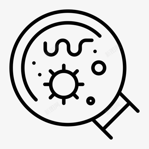 细菌实验室放大镜图标svg_新图网 https://ixintu.com 实验室 放大镜 研究 科学 科学常规大纲 细菌