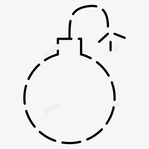 炸弹危险的爆炸性的图标svg_新图网 https://ixintu.com 危险的 基本的ui虚线 炸弹 爆炸性的