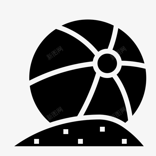 沙滩球游戏图标svg_新图网 https://ixintu.com 夏日 夏日黑色 沙滩 游戏 球