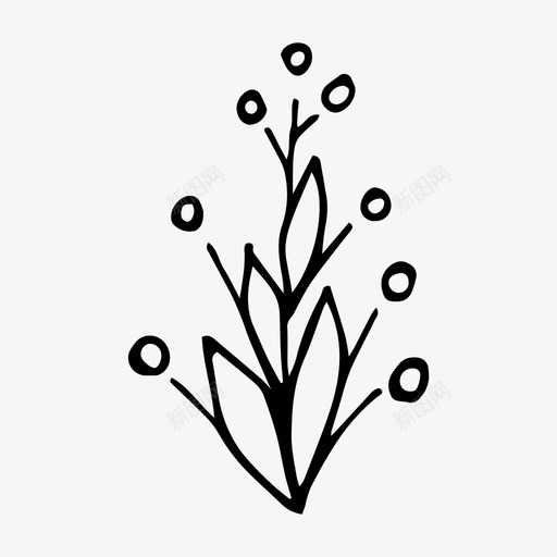 植物花叶图标svg_新图网 https://ixintu.com 叶 夏天 植物 自然 花