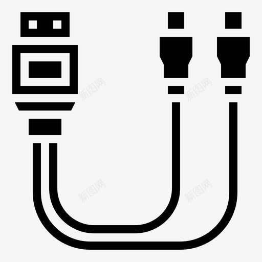 电缆连接器类型4字形图标svg_新图网 https://ixintu.com 字形 电缆 类型 连接器