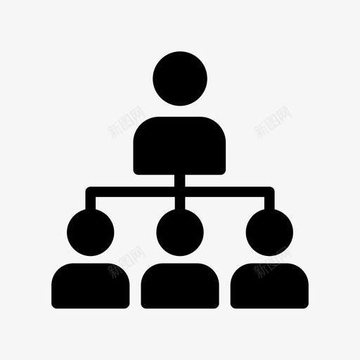 用户连接营销网络图标svg_新图网 https://ixintu.com 48像素 共享 字形 数字 用户 网络 营销 连接