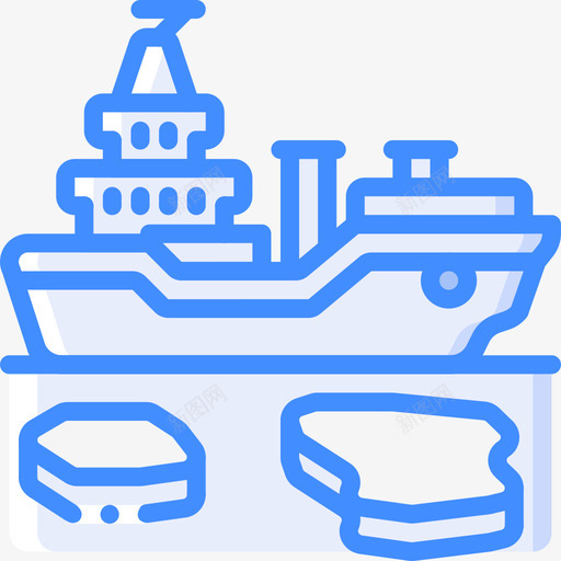 船北极19号蓝色图标svg_新图网 https://ixintu.com 北极19号 船 蓝色