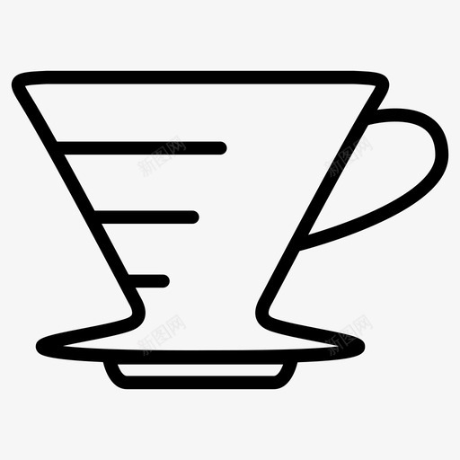 v60滴灌咖啡咖啡滴灌图标svg_新图网 https://ixintu.com hario v60 咖啡 手工 滴灌 酿造