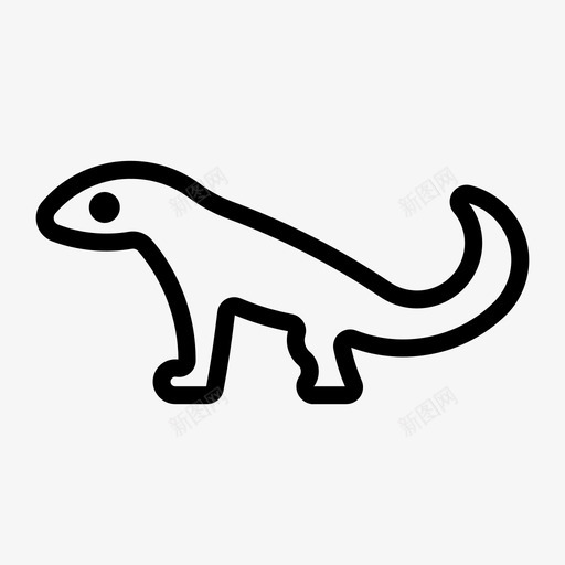 蝾螈东方蜥蜴图标svg_新图网 https://ixintu.com 东方 动物 爬行动物 石龙 蜥蜴 蝾螈