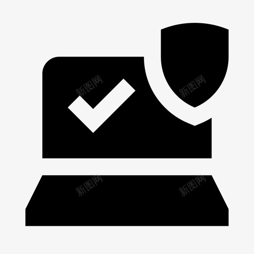 受保护防御防护图标svg_新图网 https://ixintu.com 保护 商务 实心 电脑 笔记本 防御 防护