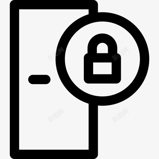 门智能家居28线性图标svg_新图网 https://ixintu.com 智能家居28 线性 门