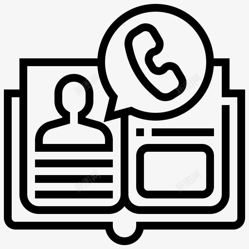 电话簿对话资产23线性图标svg_新图网 https://ixintu.com 对话 电话簿 线性 资产